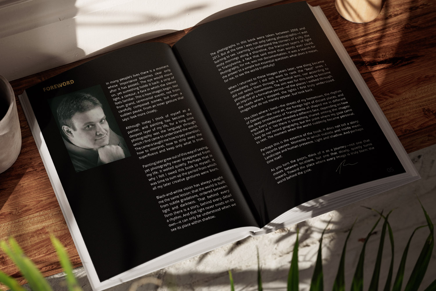 Between Shadow and Light — selected spread 1