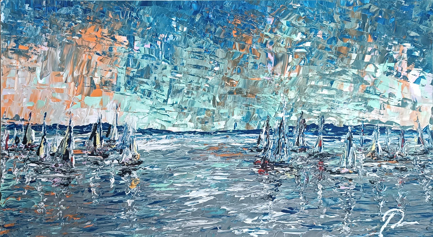 Sailboats on Lake Balaton
