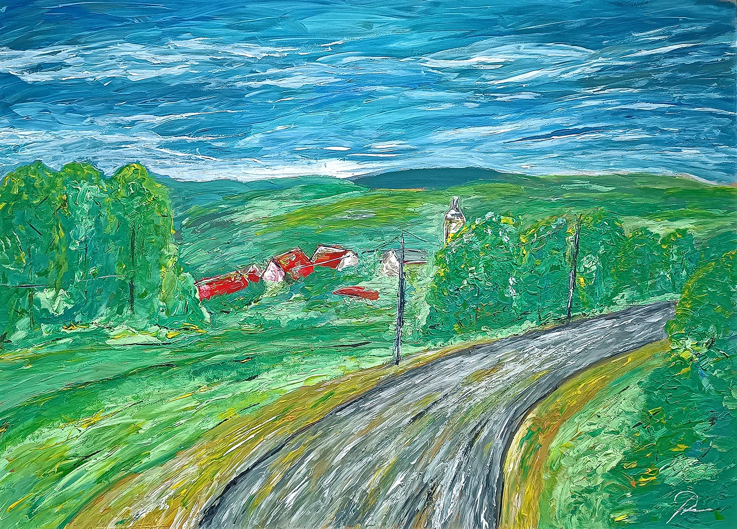 Towards the village